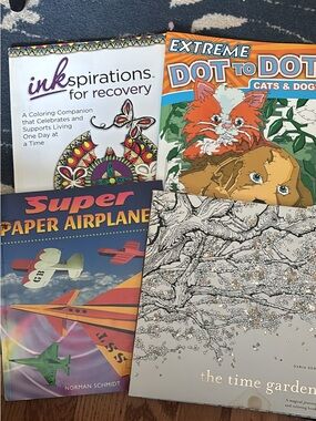 Inkspirations for Recovery Coloring Book + Assorted Activity Books - Multicolor